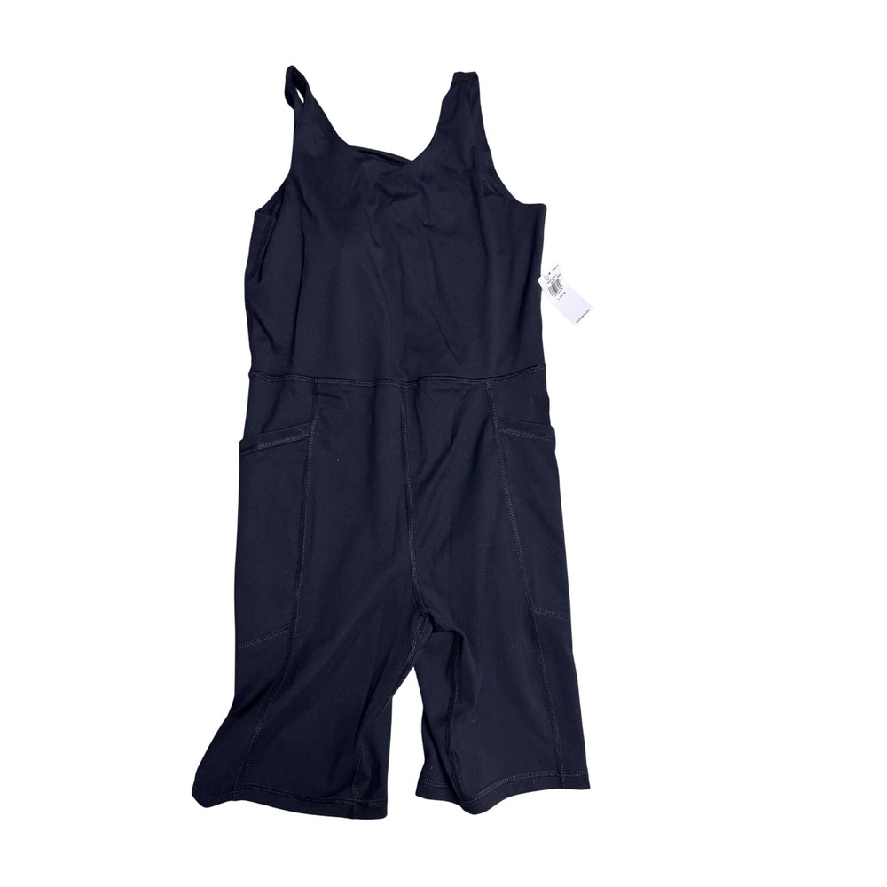 Old Navy Active Romper Powersoft Go-Dry Pockets Black Athletic Kids Size L